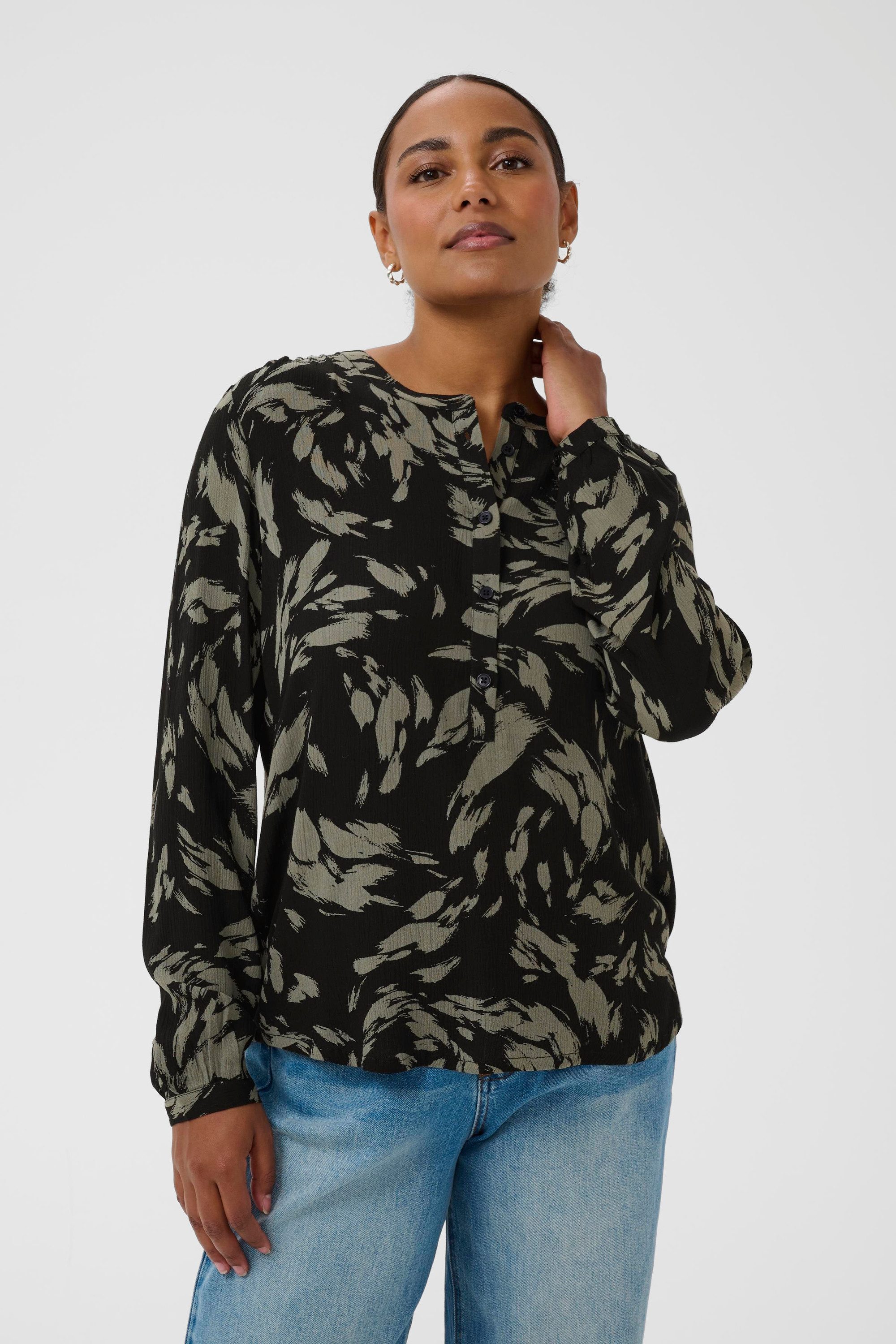 KAFFE Langarmbluse Langarm-Bluse KApollie