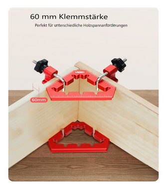 VEIKO Klemmen, (2-St., 45° und 90° Rechtwinklige Klemmen Set), Hilfsbefestigung Eckklemme Aluminium Für Holzbearbeitung