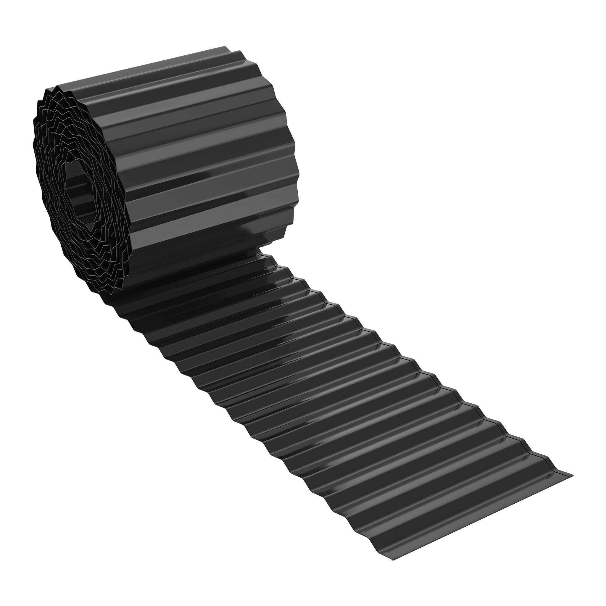 FIVMEN Rasenkante 5m/10m Beetbegrenzung aus Metall Beetumrandung Verzinkt, 15cm/18cm Hoch, Silber/Schwarz/Rost, Rasenbleche Mähkante Flexible Rasen Umrandung