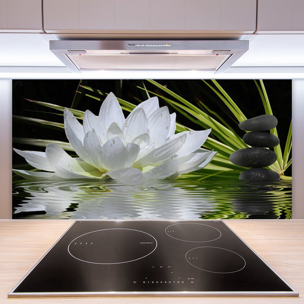 Glassplatte Küche Abdeckplatte, Wasserlilie Herd Spritzschutz Tulup Küchenrückwand Blumen aus Echtglas -