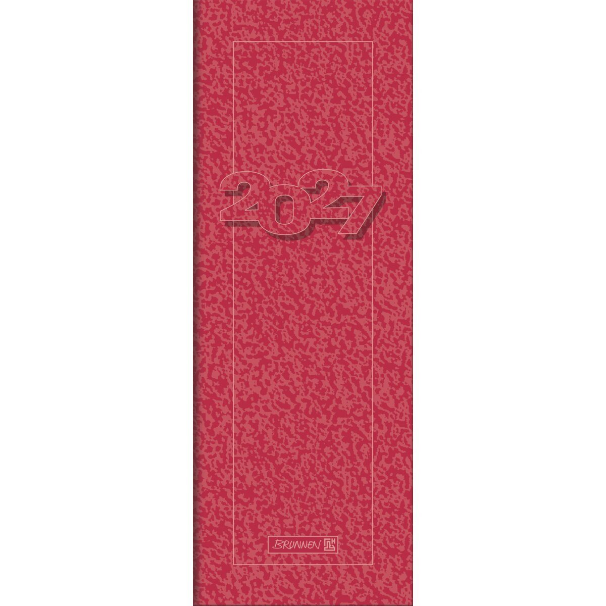 BRUNNEN Schreibtischkalender Vormerkkalender 782 10x29,7cm 1 Woche/Seite Karton rot 2027 (10 Stück)