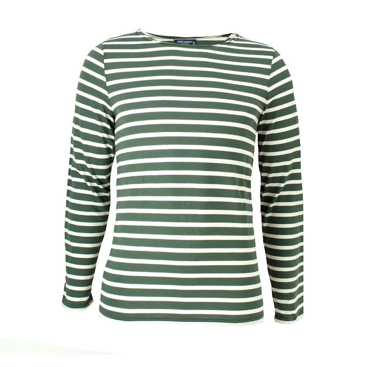 Saint James Langarmshirt 9858 Unisex Shirt Minquiers Modern mit Streifen aus Baumwolle VegetalEcume(!H)
