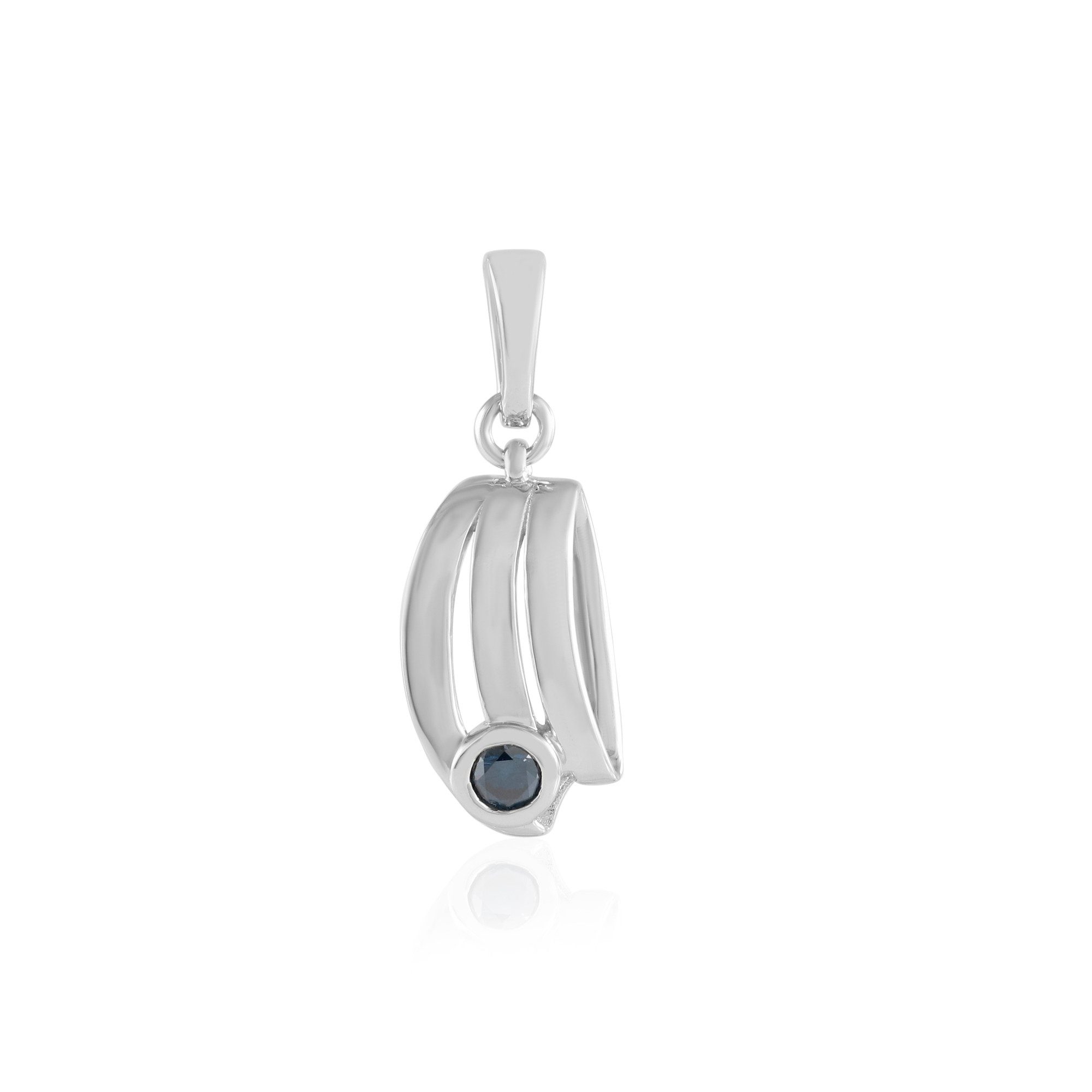 Cavill Kettenanhänger Blauer Diamant plattierter Silber-Anhänger (1-tlg)