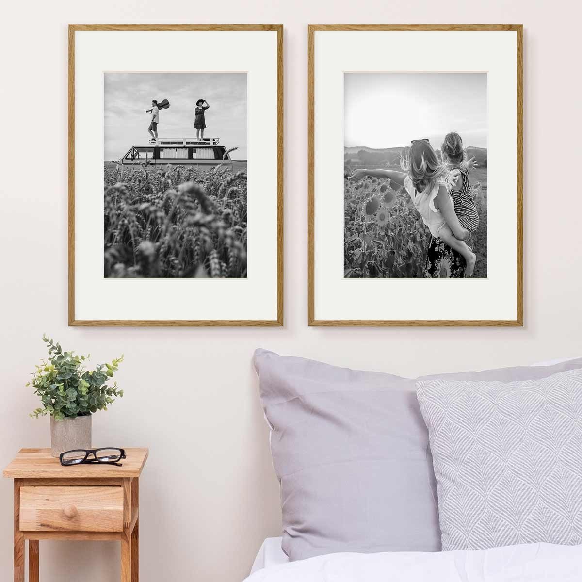 PHOTOLINI Bilderrahmen 2er Set Echtholz mit günstig online kaufen