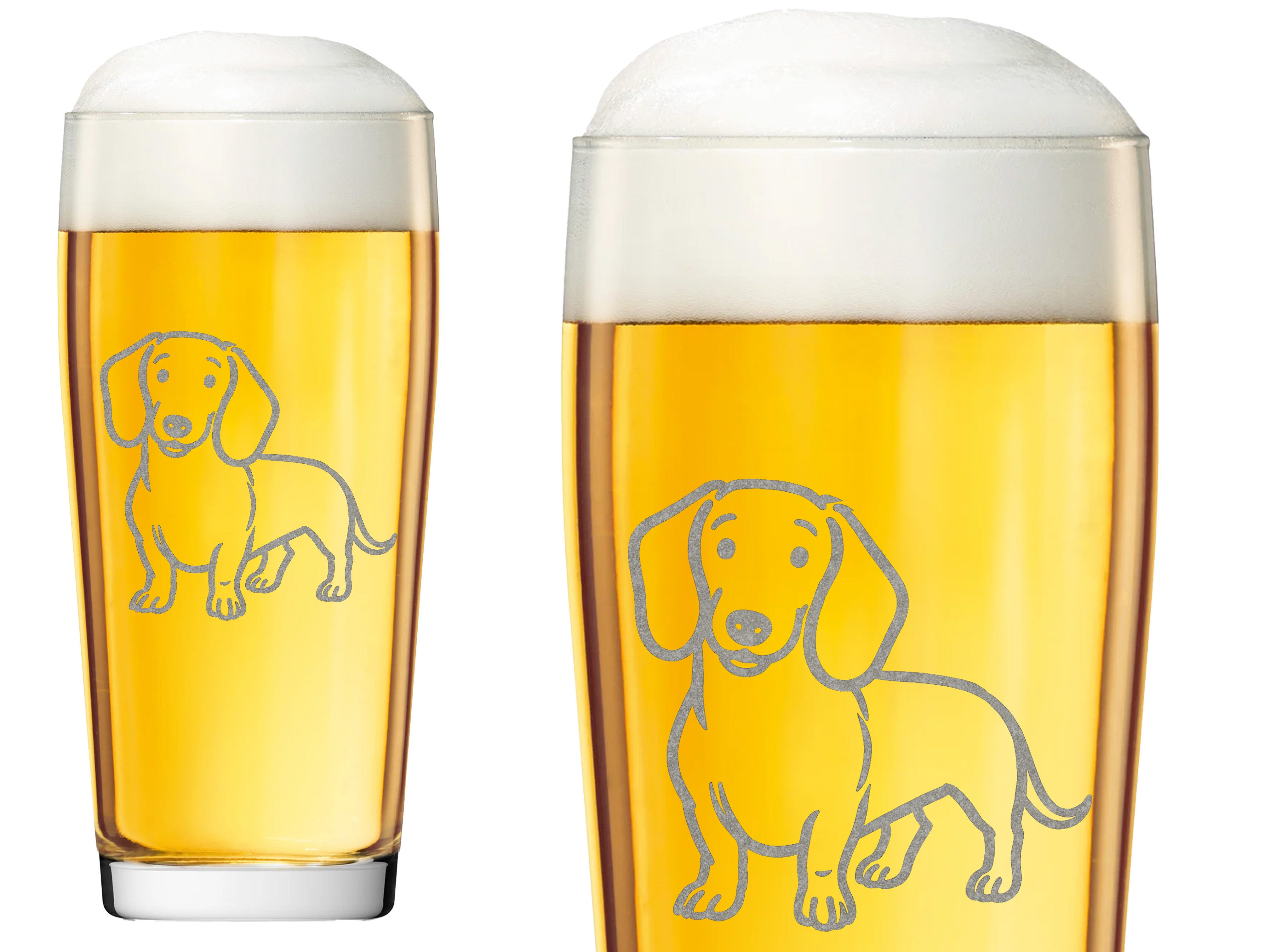 Valhalla Bierglas Valhalla Bierglas Gravur Dackel 500ml spülmaschinenfest, 1-tlg., Glas, Atemberaubende Darstellung