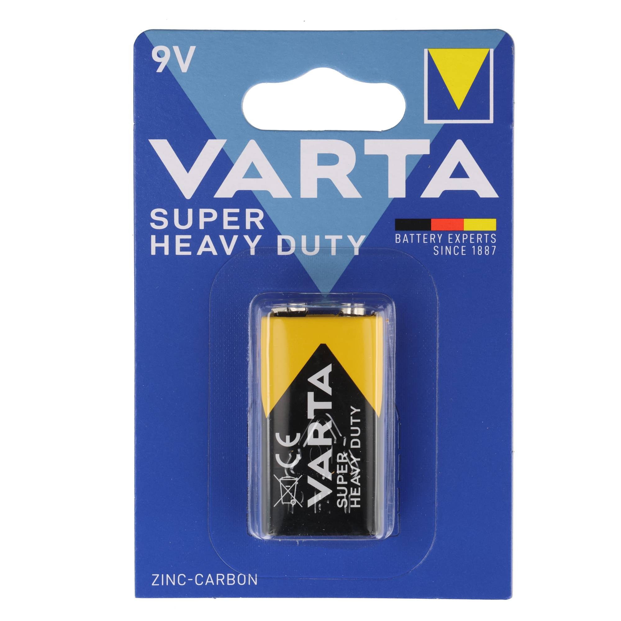 VARTA Varta Batterie Zink-Kohle, E-Block, 6F22, 9V 1er Pack Batterie, (9,0 V) von Varta
