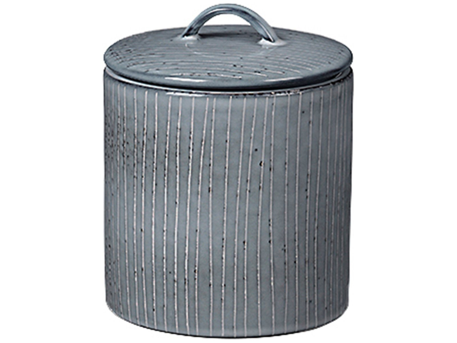 Broste Copenhagen Vorratsdose NORDIC SEA Dose mit Deckel 12 cm, Steinzeug