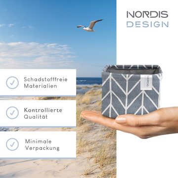 NORDIS DESIGN Dekokorb "Nordea" - Kleine Aufbewahrungskörbchen aus Baumwollstoff, (3er-Set), faltbar