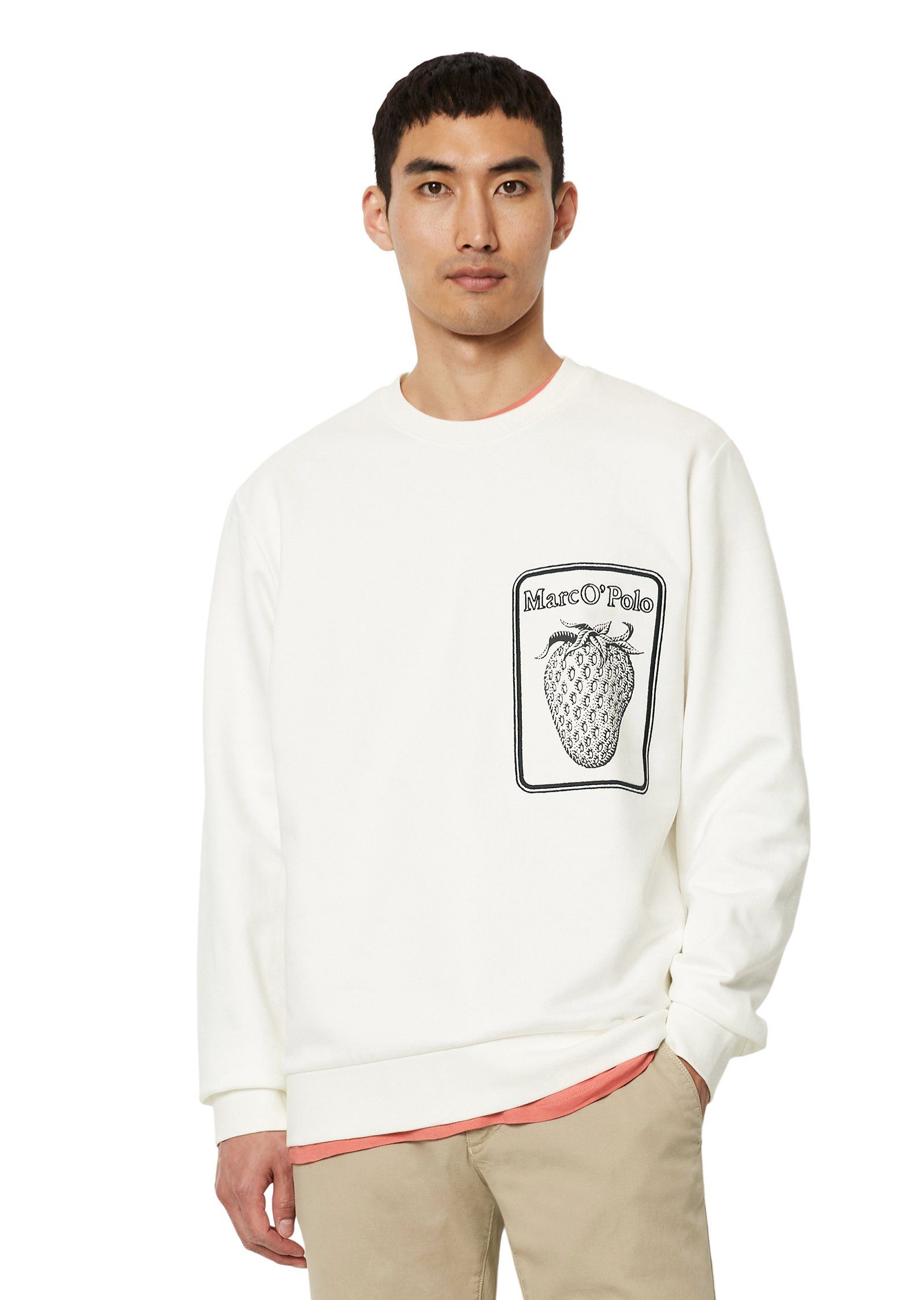 Marc O'Polo Sweatshirt mit Vintage-Print weiß | Sweatshirts