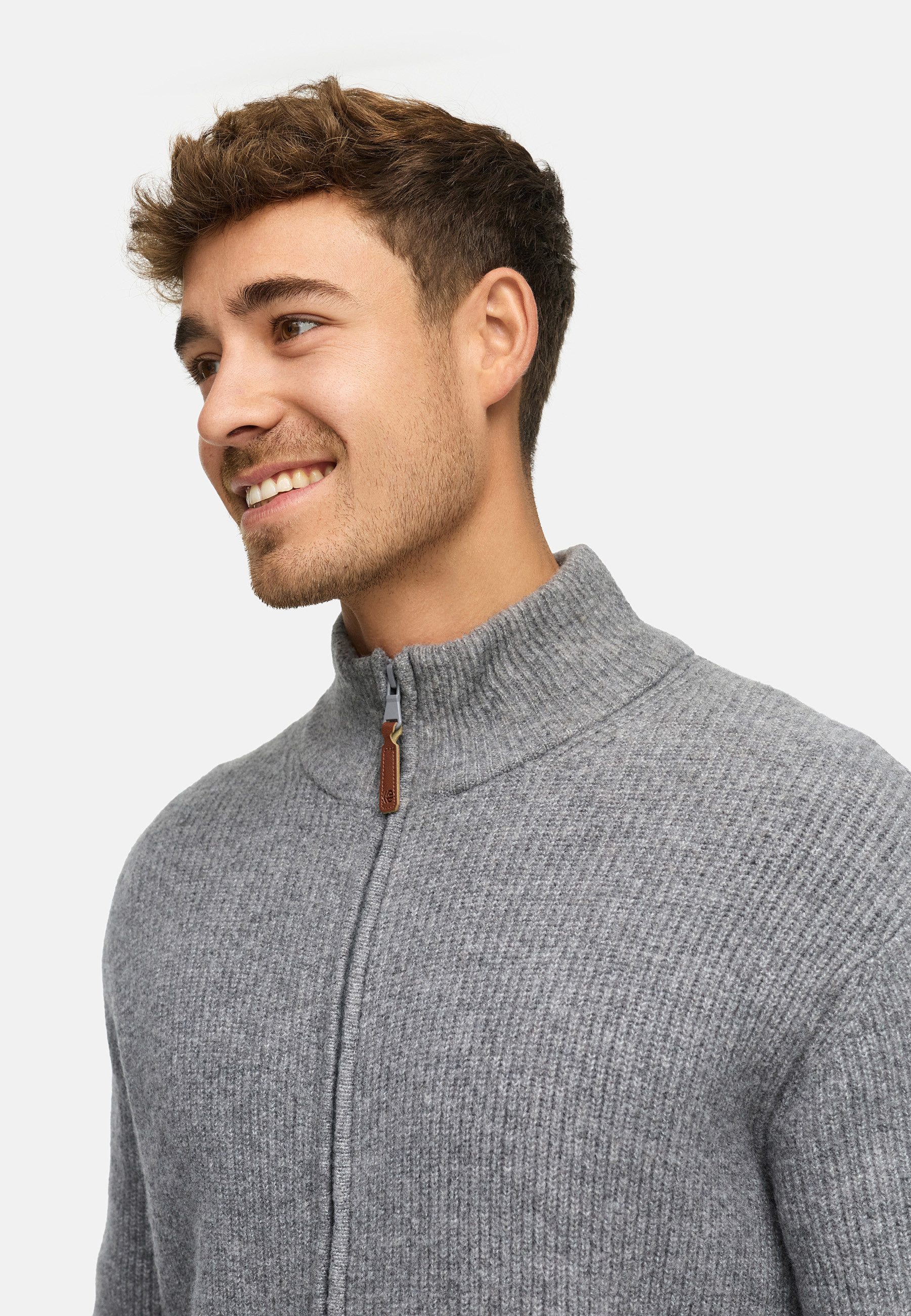 Indicode Cardigan Herren INPeace Cardigan Herrenstrickjacke