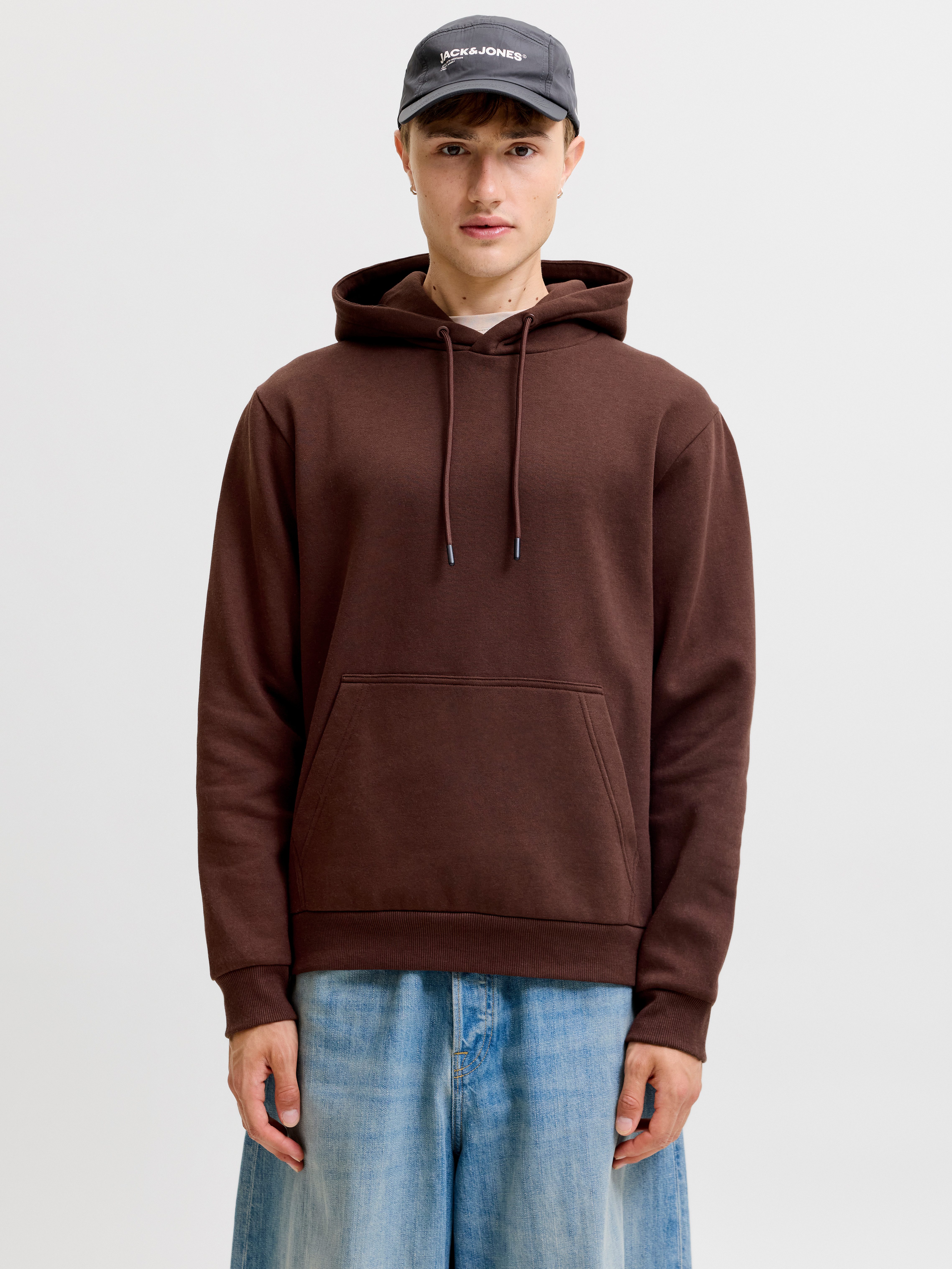 Jack & Jones Kapuzensweatshirt JJEBRADLEY SWEAT HOOD NOOS Materialmix, relaxed fit