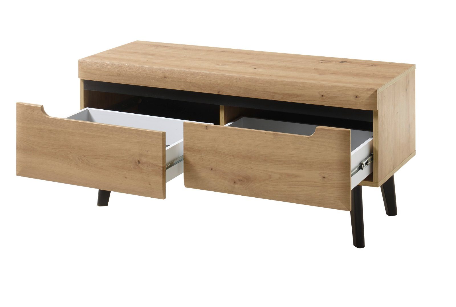 cm), (Schrankwand 340 Furn.Design 170 Artisan skandinavisches ca. x Eiche, in 4-teilig, Design Wohnwand Ronson,