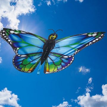 AIROW KITES Flug-Drache Einleiner Susi Schmetterling 4mm Fiberglasgestänge Größe 126x50cm