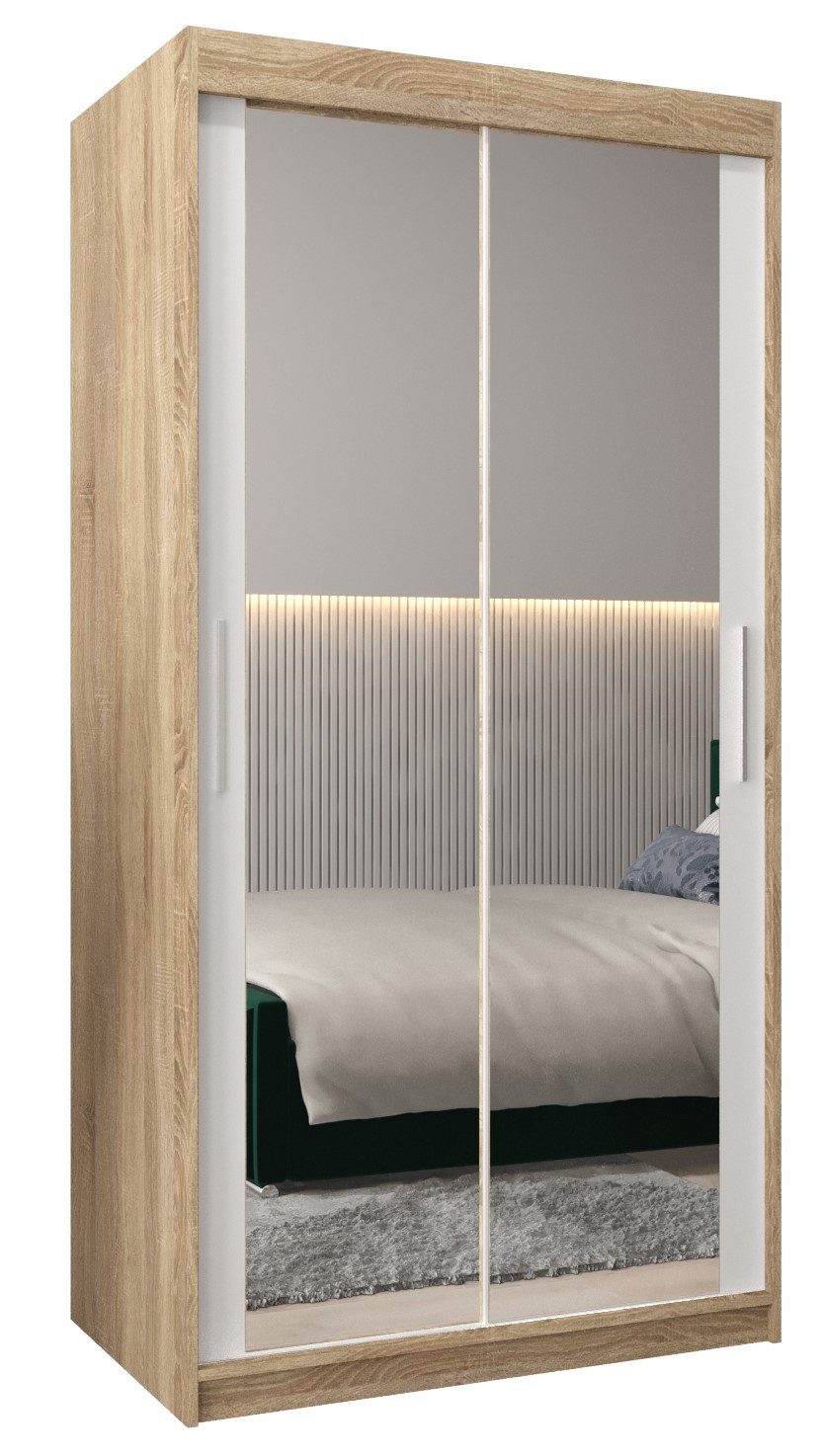 ABIKS MÖBEL Kleiderschrank Tokyo 3 Schlafzimmerschrank - mit Spiegel, Kleiderstange, Regalen