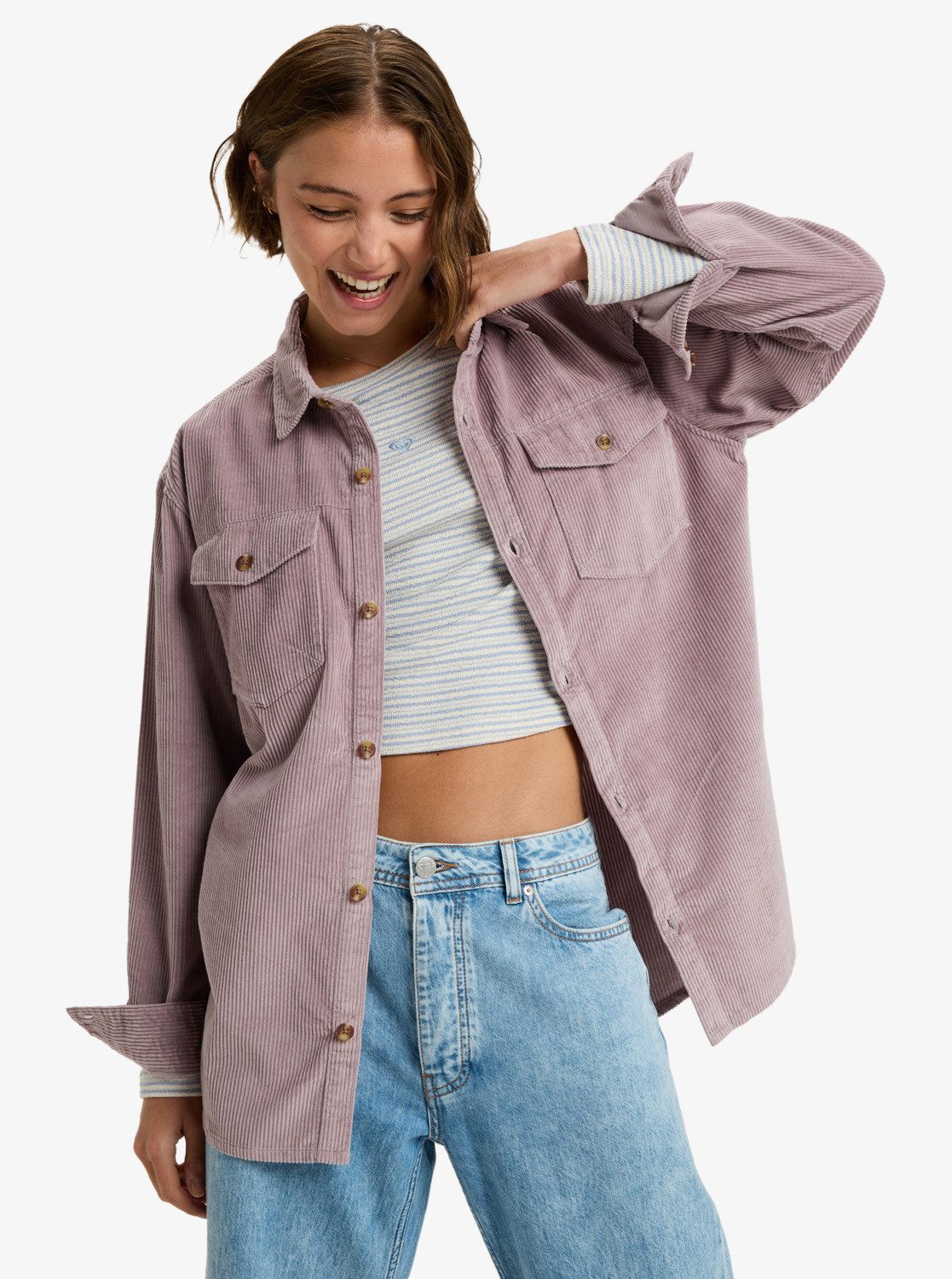 Roxy Langarmhemd LET IT GO CORD (1-tlg) günstig online kaufen