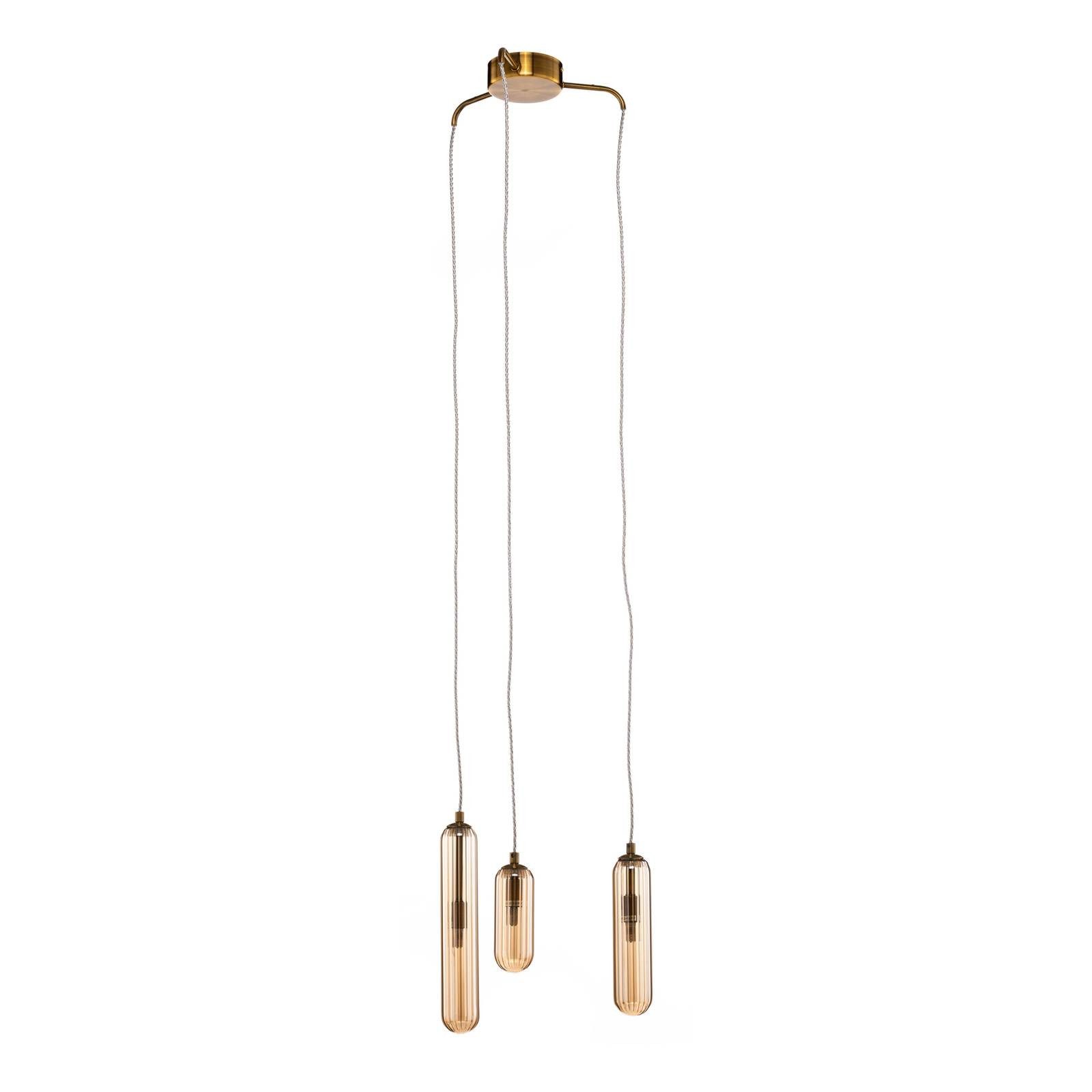 Lucande Hängeleuchte Freylin, Glas Creme IP20, 3 x 8 W LED
