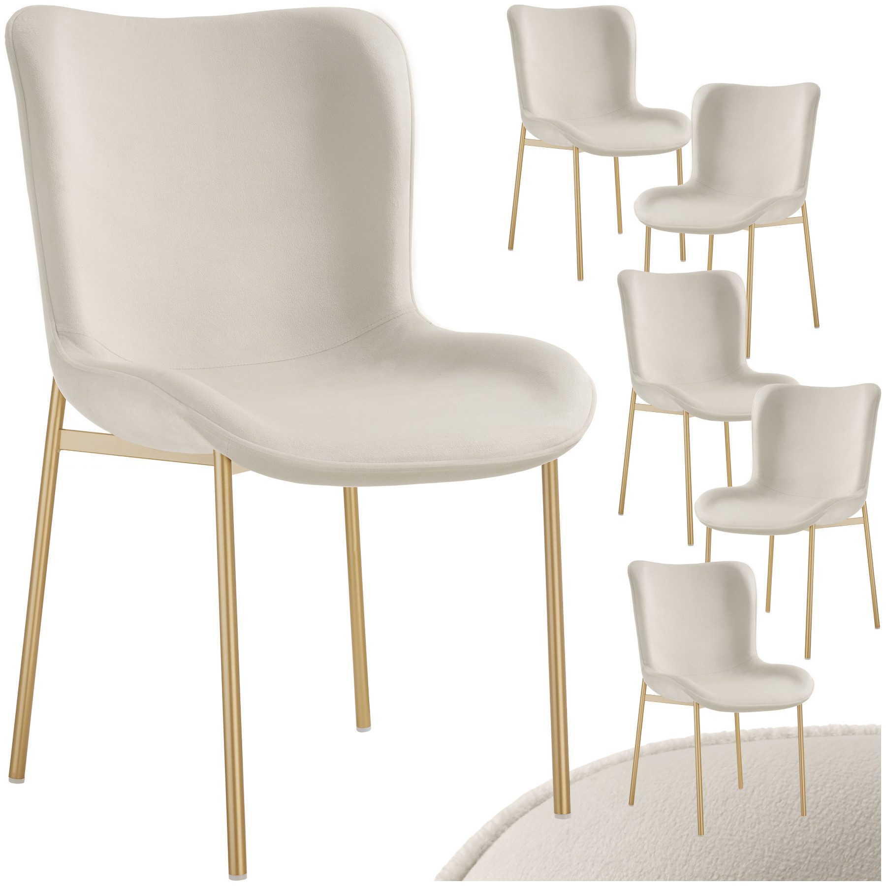 tectake Esszimmerstuhl Polsterstuhl (Set, 6 St), günstig online kaufen