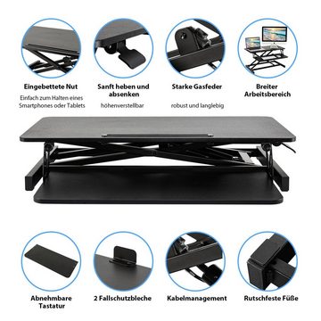 HomeGuru Ablagetisch Steh-Sitztisch,höhenverstellbar,Schreibtischaufsatz mit Tastaturablage (1-St., Packung)