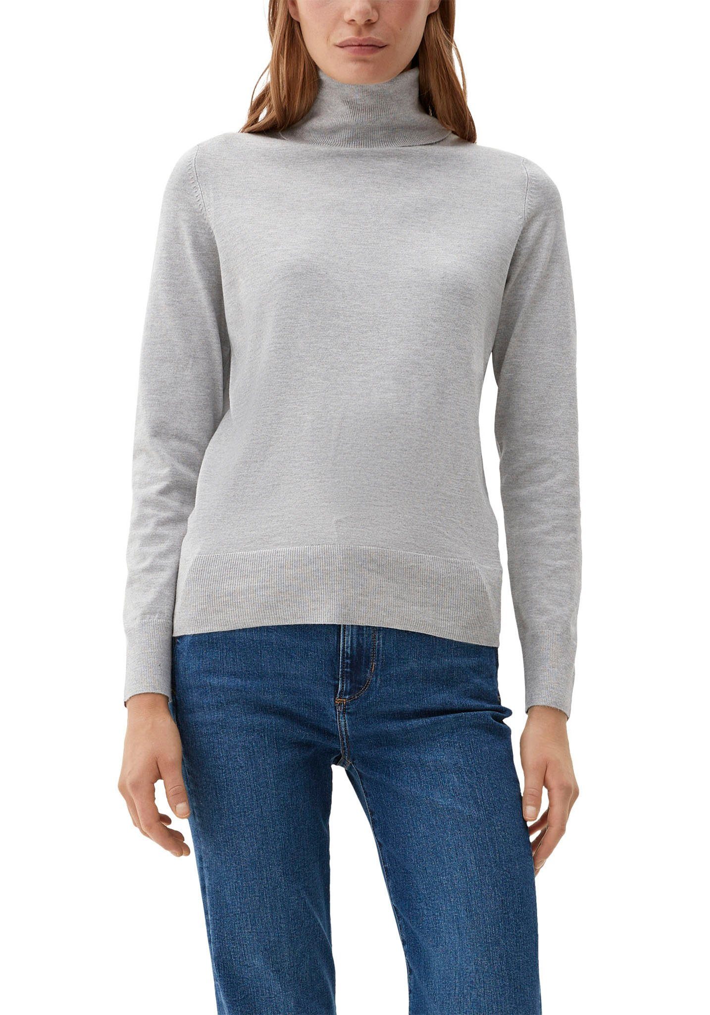 meliert grau s.Oliver Rollkragenpullover