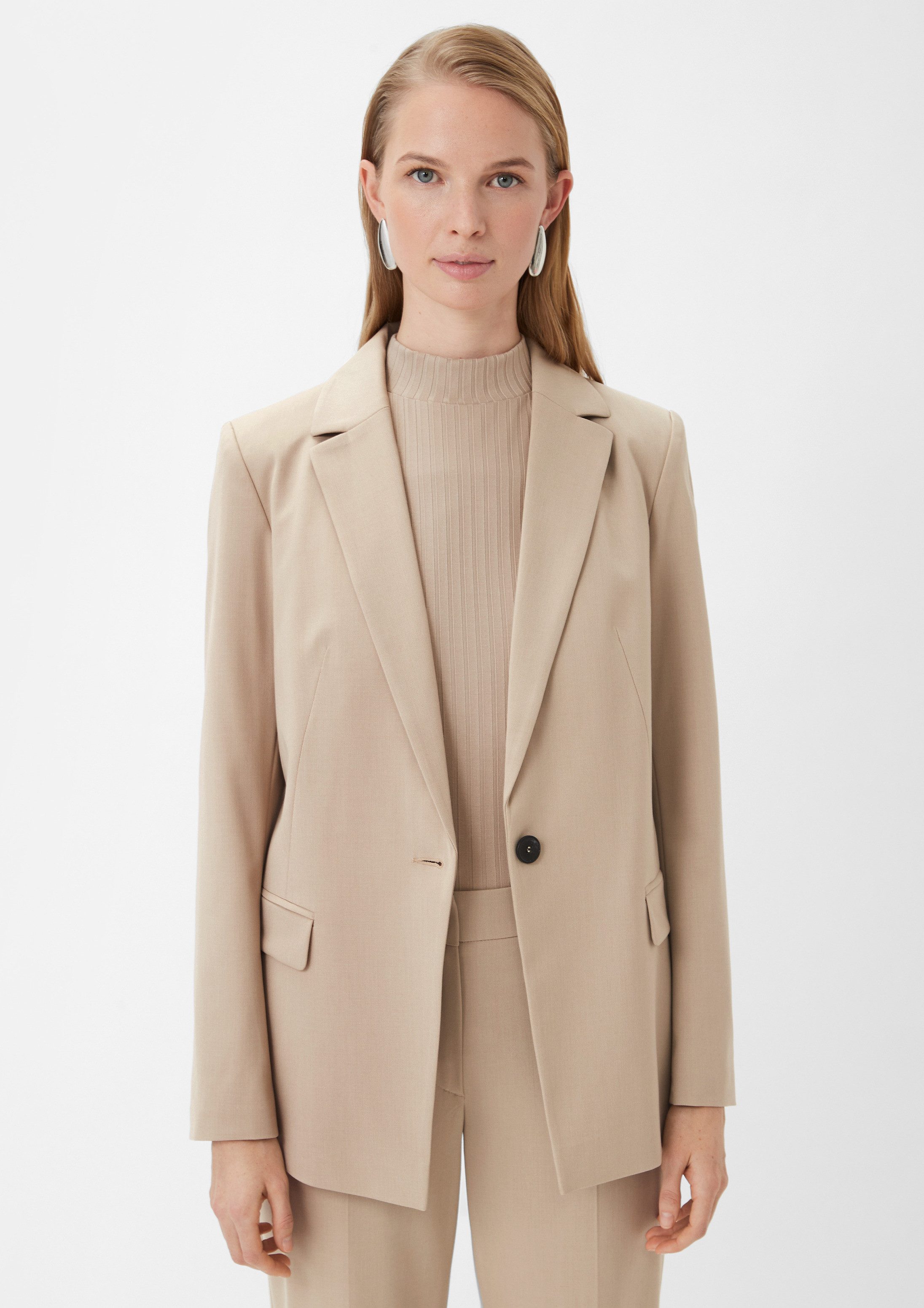 comma Jackenblazer Indoor-Blazer Blazer aus Viskosemix