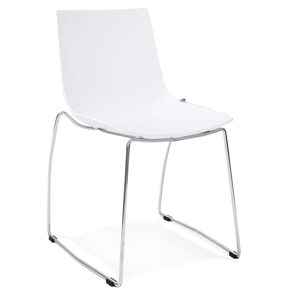 KADIMA DESIGN Esszimmerstuhl THOT Stuhl Plastic Polym Weiss white 54 x 58 x 83 Weiß