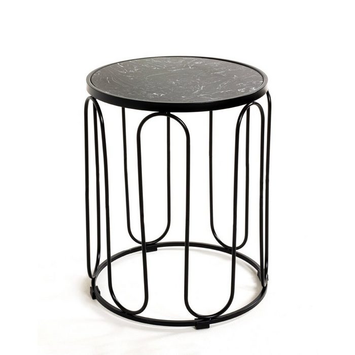 HAKU Beistelltisch HAKU Möbel Beistelltisch - schwarz-marmoriert - H. 50cm