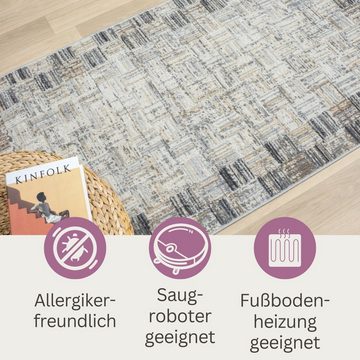 Teppich MY-RUG Ola, Kurzflor-Teppich 150x80cm, Wohnando, rechteckig, Höhe: 10 mm, weich, gemütlich, mit schönem Muster, flachgewebt
