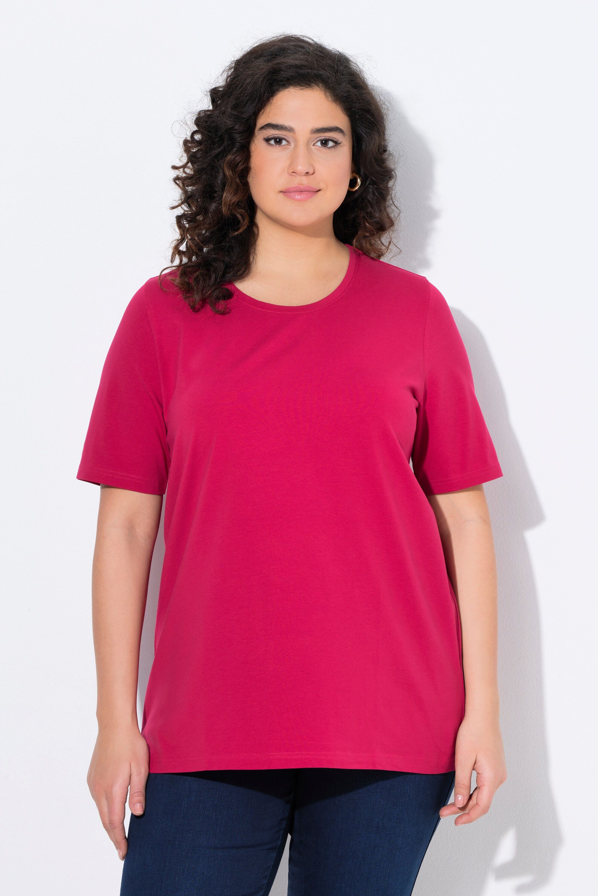 T-Shirt T-Shirt A-Linie Rundhalsausschnitt Halbarm