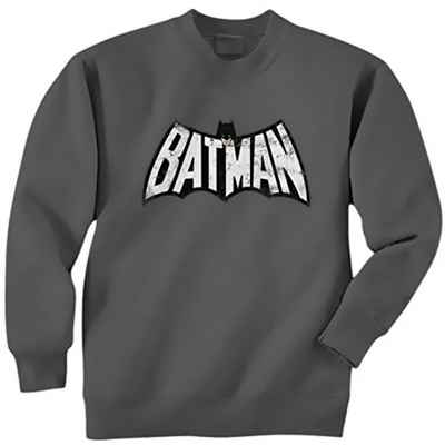 Batman Sweatshirt BATMAN SWEATSHIRT dunkelgrau solid Erwachsene Пуловери Sweater Pulli Gr. XXL