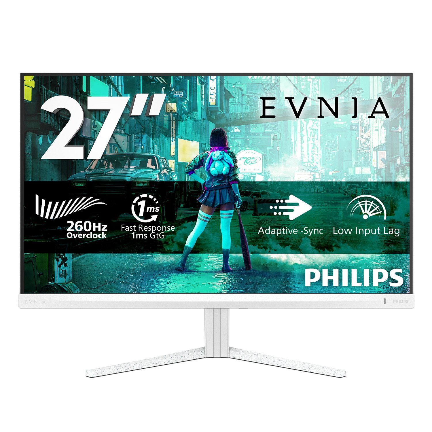 Philips 68,5cm (27,0) 27M2N3201PL 16:09 HDMI+DP White TFT-Monitor (1920 x 1080 px, Full HD, 1 ms Reaktionszeit, 260 Hz, Fast IPS, HDCP, HDR)