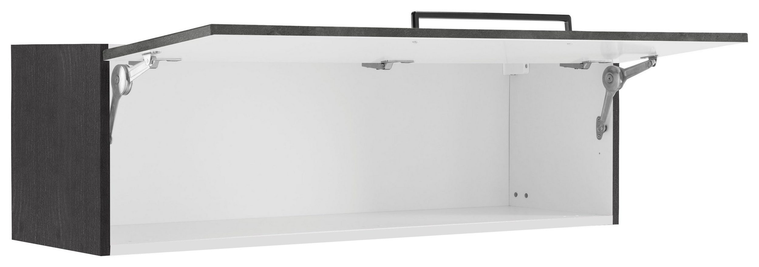KOCHSTATION Klapphängeschrank KS-Tulsa 110 cm breit, mit 1 Klappe, schwarzer Metallgriff, MDF Front