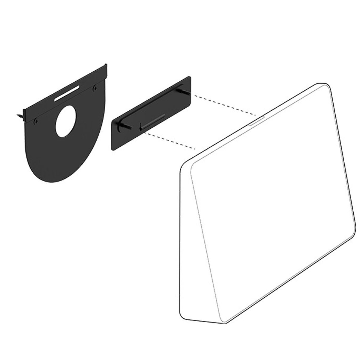 Logitech Tablet-Halterung Tap Wall Mount, (Platzsparende Wandhalterung mit Kabelmanagement)