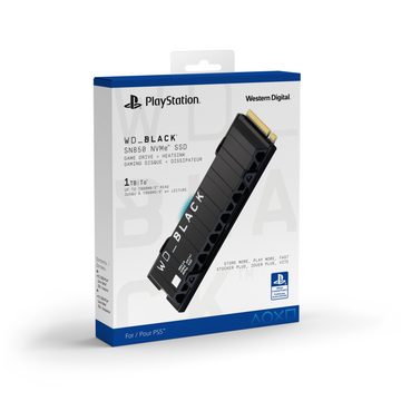 WD_Black SN850 NVMe™ SSD für PS5™-Konsolen mit Heatsink interne Gaming-SSD (1 TB) 7000 MB/S Lesegeschwindigkeit, 5300 MB/S Schreibgeschwindigkeit