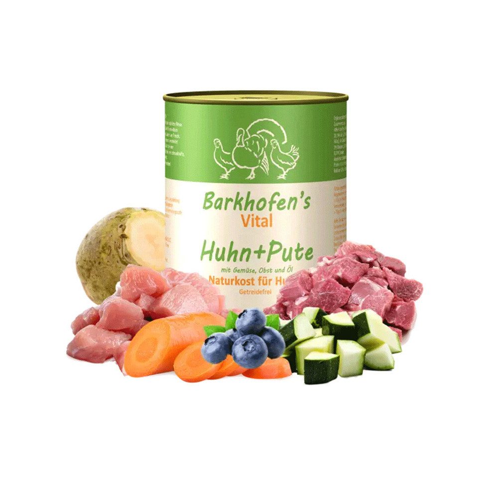 Barkhofen Tiernahrung VITAL Huhn+Pute, Nassfutter für: Hunde