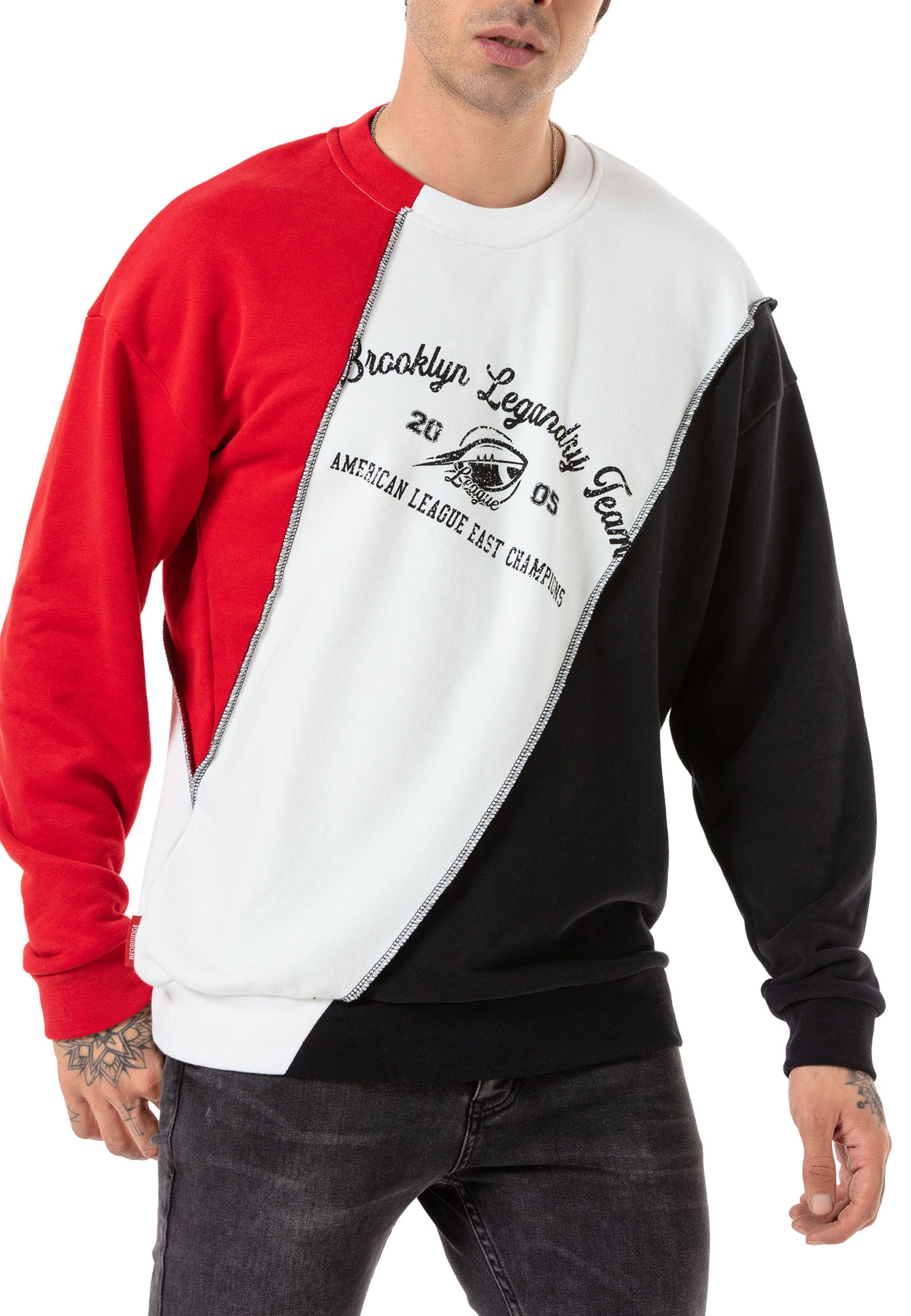 RedBridge Sweatshirt im Colorblock Design Stylischer günstig online kaufen