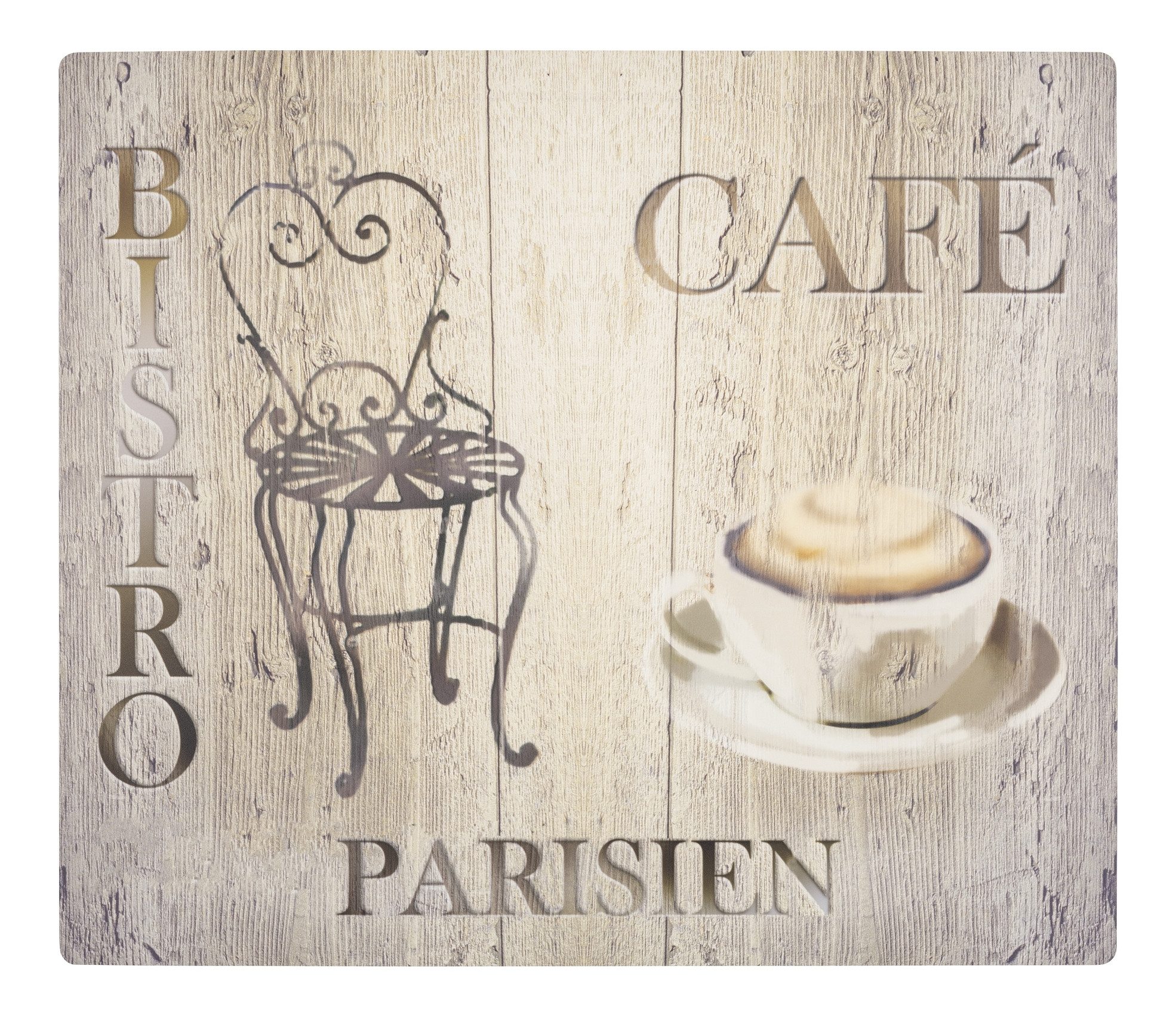 WENKO Herd-Abdeckplatte Modell Bistro, Kunststoff, Schutzmatte, Abdeckmatte für Kochfelder, Induktionsschutzmatte
