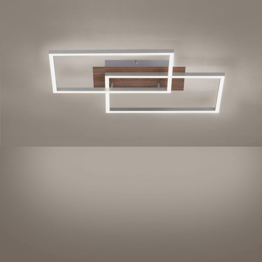 etc-shop LED Deckenleuchte, LED-Leuchtmittel fest Kaltweiß, Deckenlampe Warmweiß, verbaut, Neutralweiß, Holzleuchte Tageslichtweiß, Deckenleuchte