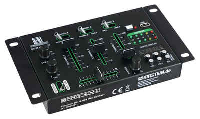 Pronomic DJ Controller DX-26 USB MKII DJ-Mixer - 3-Kanal Mischer mit Cue-Funktion, (Talkover-Funktion), MP3-Player - 2x Line/Phono - 2x Mikrofonanschluss