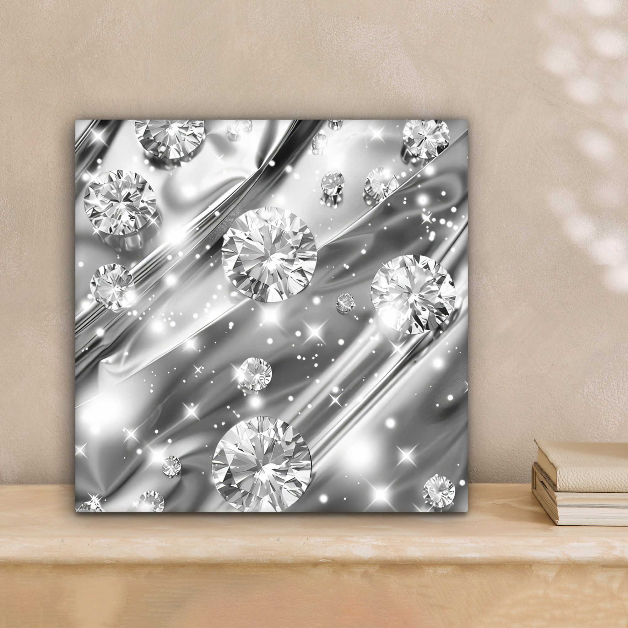 OneMillionCanvasses® Leinwandbild Abstrakt - Diamant - Luxus - Modern - Sil günstig online kaufen