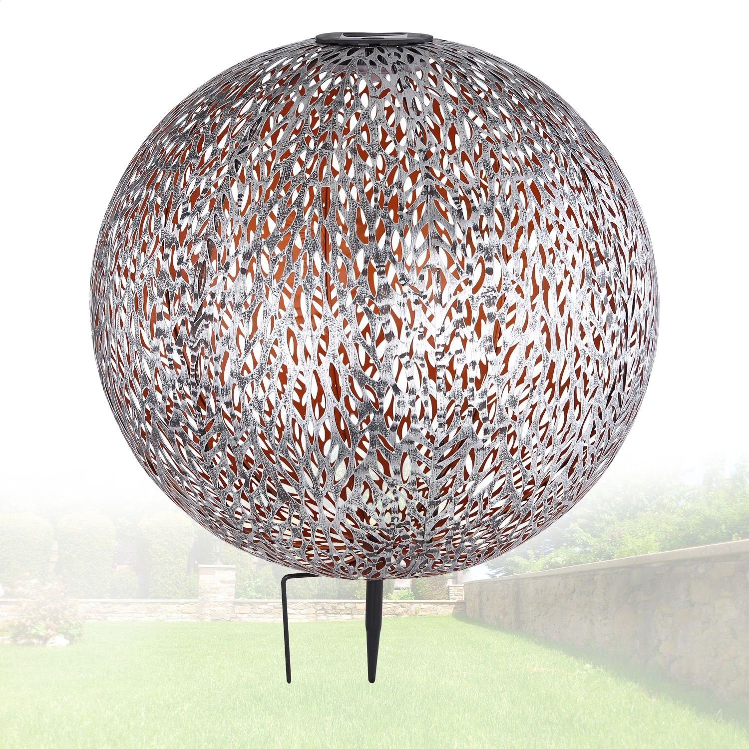 bmfversand LED Solarleuchte Solarleuchte Garten Kugel 40 cm Solarlampe
