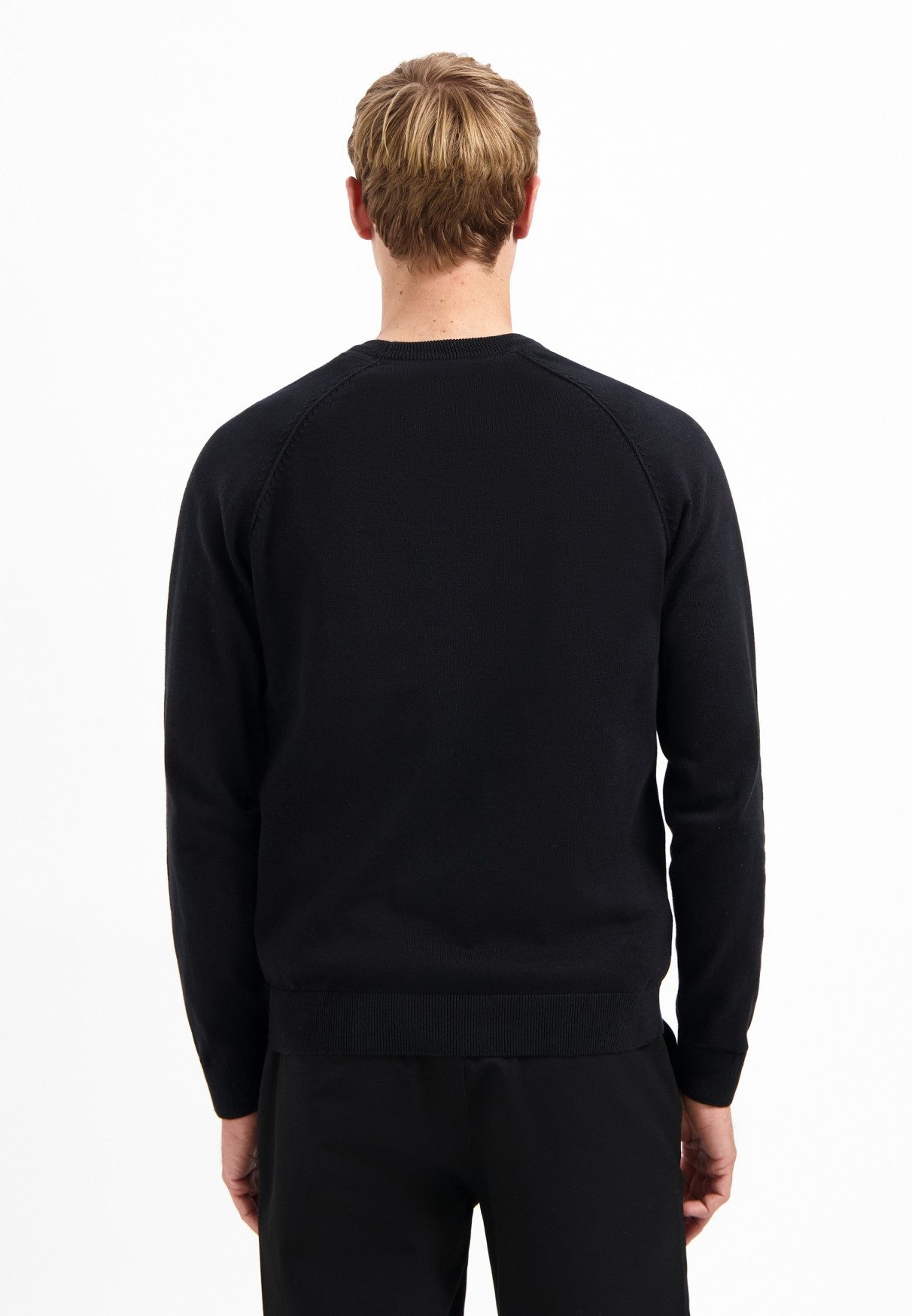 NO EXCESS V-Ausschnitt-Pullover No Excess Waffelstrickpullover günstig online kaufen