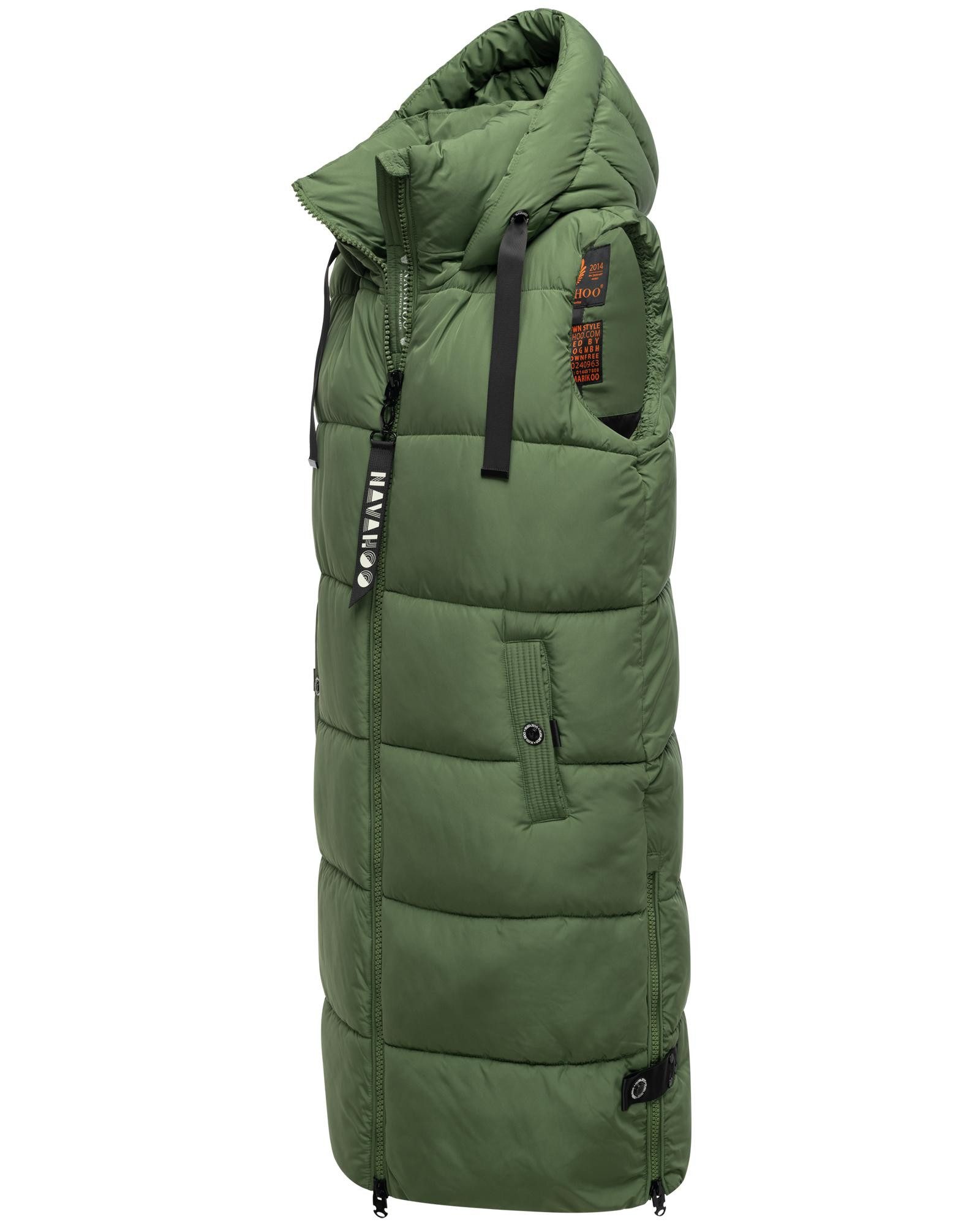 Navahoo Steppweste Schnuffelchen (1-tlg) warme Damen Outdoor-Weste lang mit günstig online kaufen