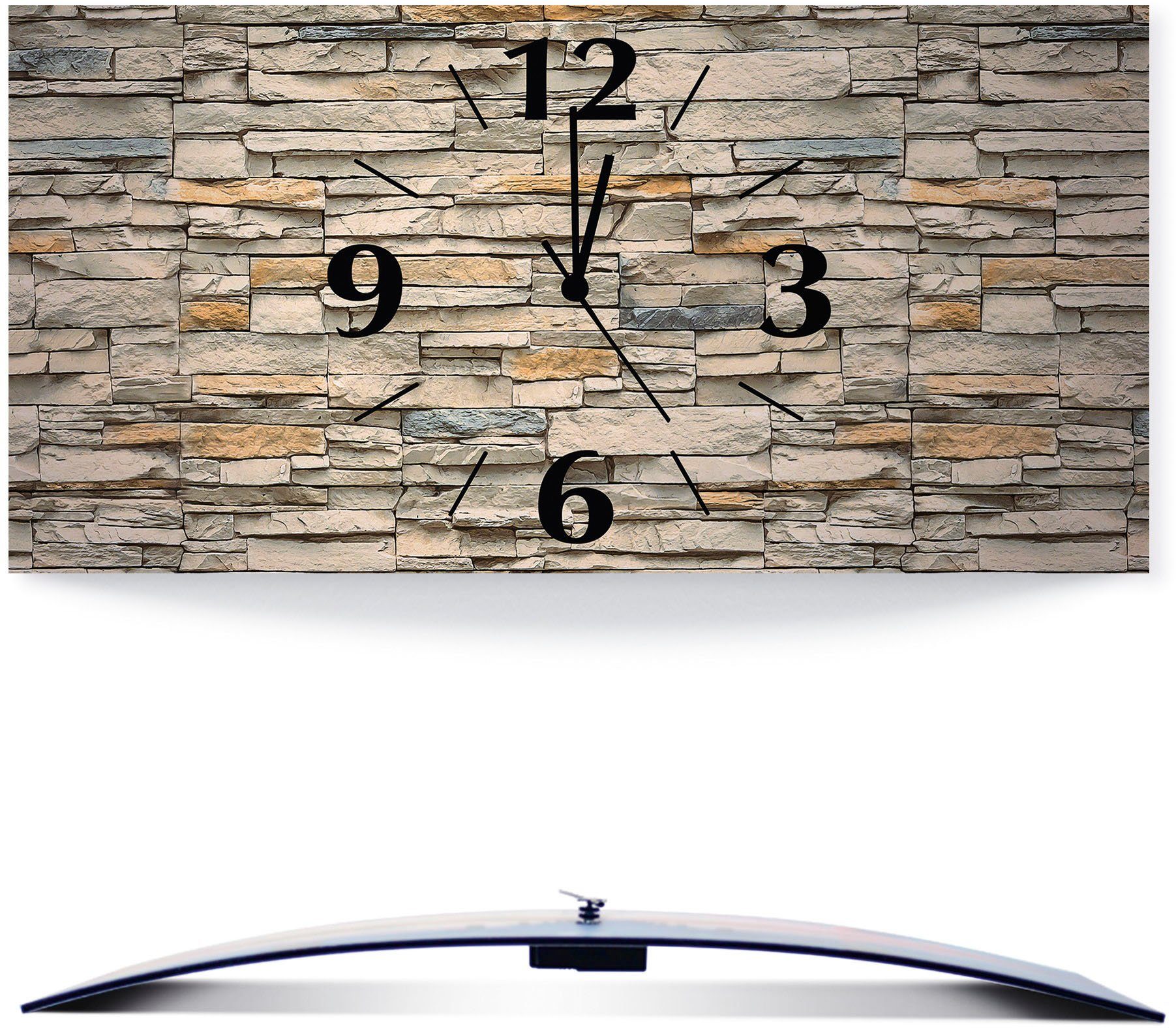 Artland Wanduhr Braune alte Ziegelmauer (3D günstig online kaufen