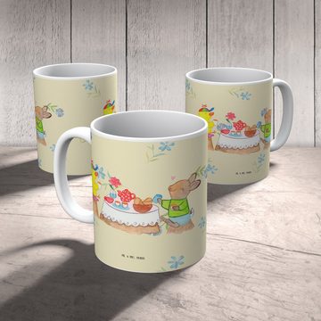 Mr. & Mrs. Panda Tasse Ostern Frühstück - Blumig - Geschenk, Tasse, Tasse Sprüche, Büro Tas, Keramik, Herzberührende Designs