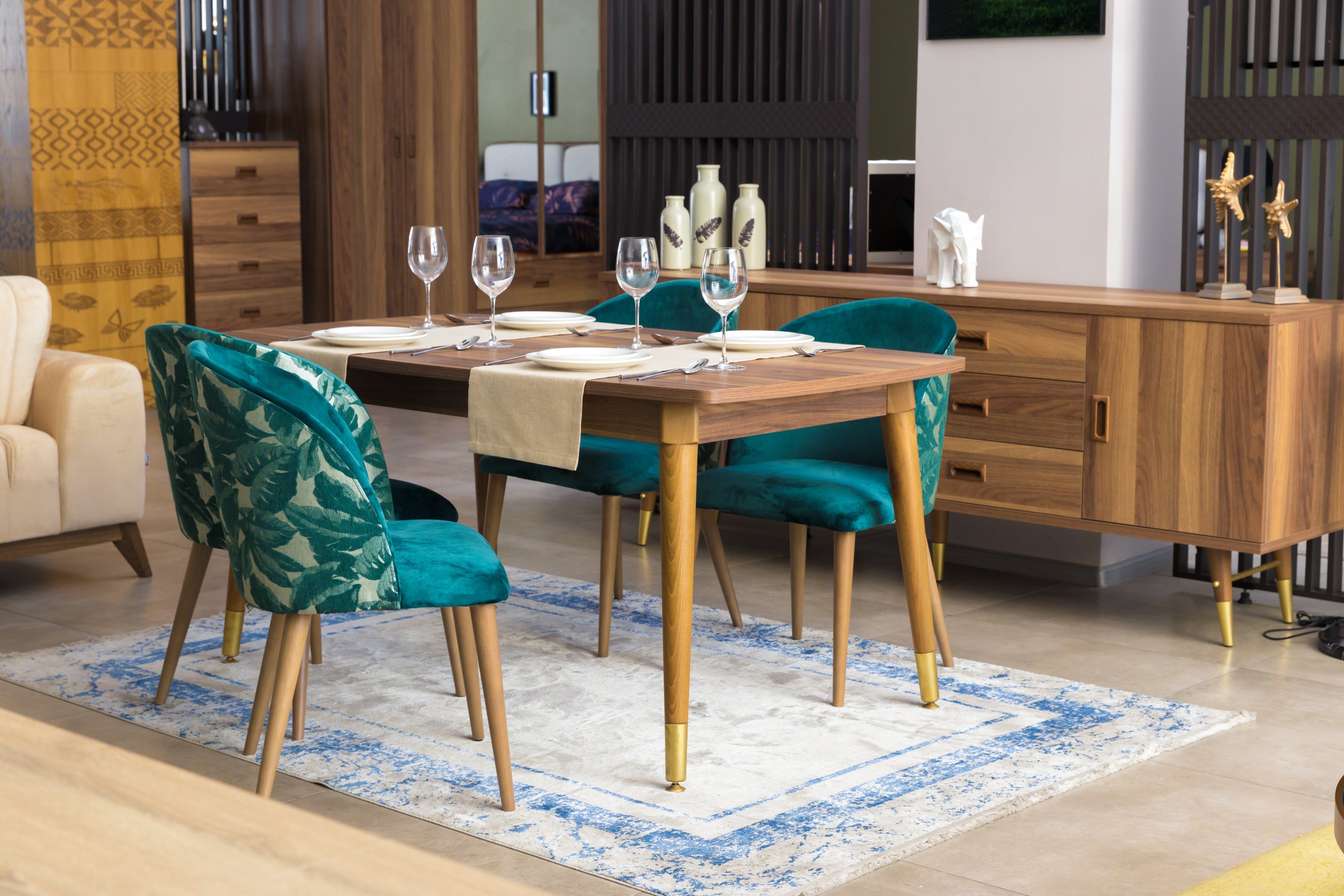 Simurq Tischläufer Leinenoptik - Lotuseffekt, Wasserabweisende & Abwaschbar günstig online kaufen