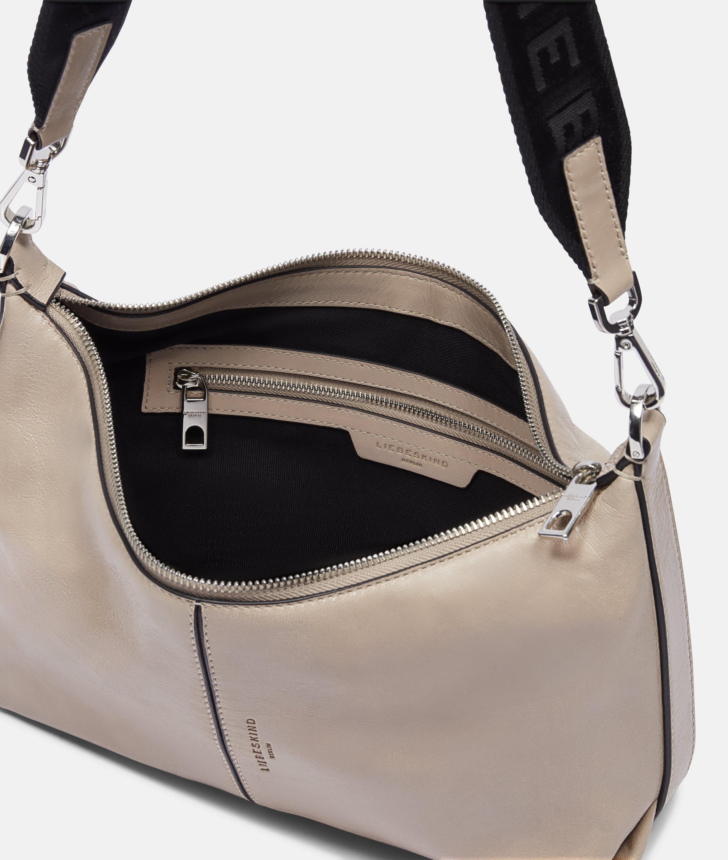 Liebeskind Berlin Schultertasche Paris Hobo S, Kleine Hobo-Bag aus weichem Lammleder
