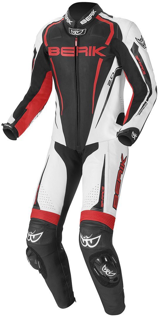 Berik Motorradkombi Race-X 1-Teiler Motorrad Lederkombi Black/White/Red