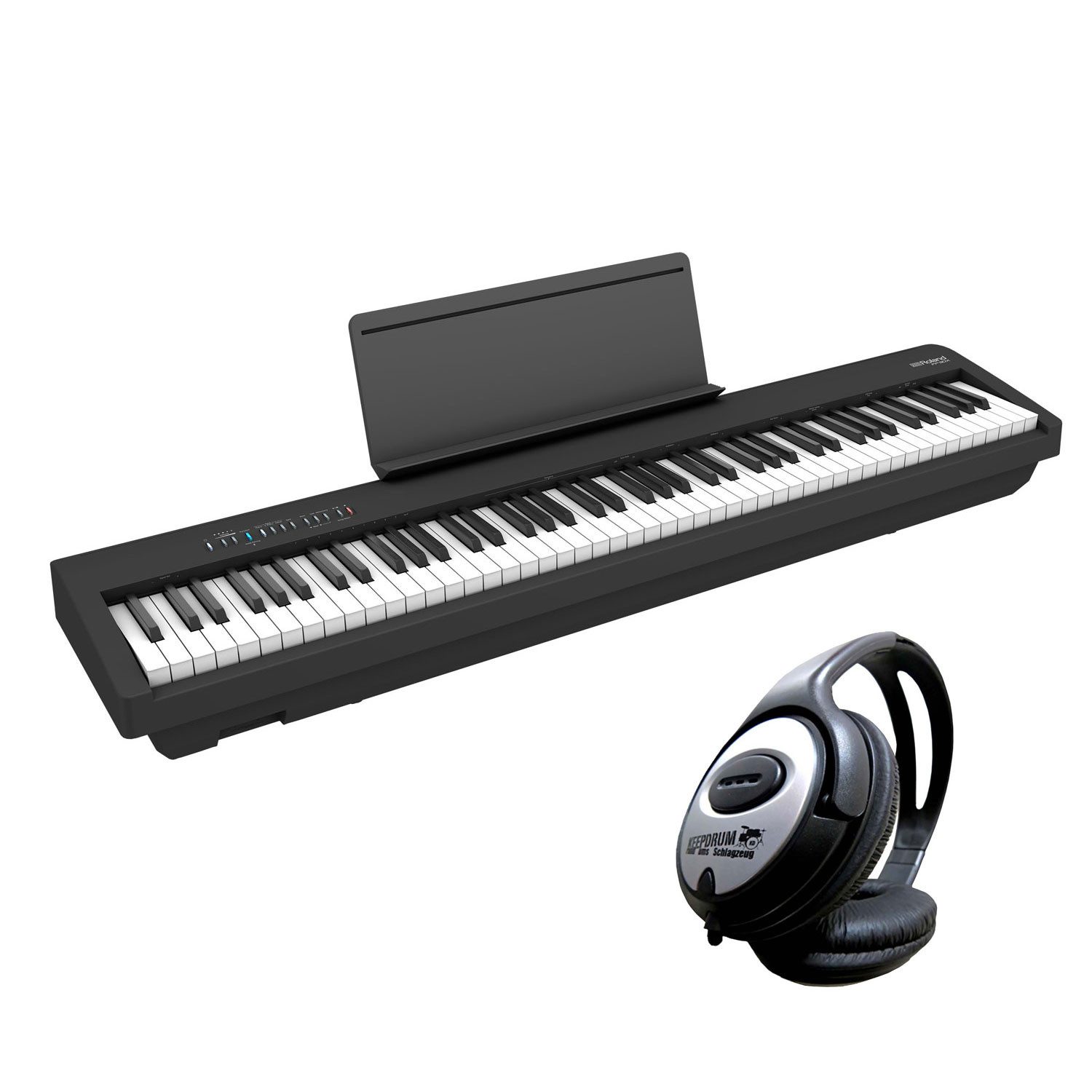 Stage-Piano Roland Digital Piano FP-30X Schwarz mit Kopfhörer