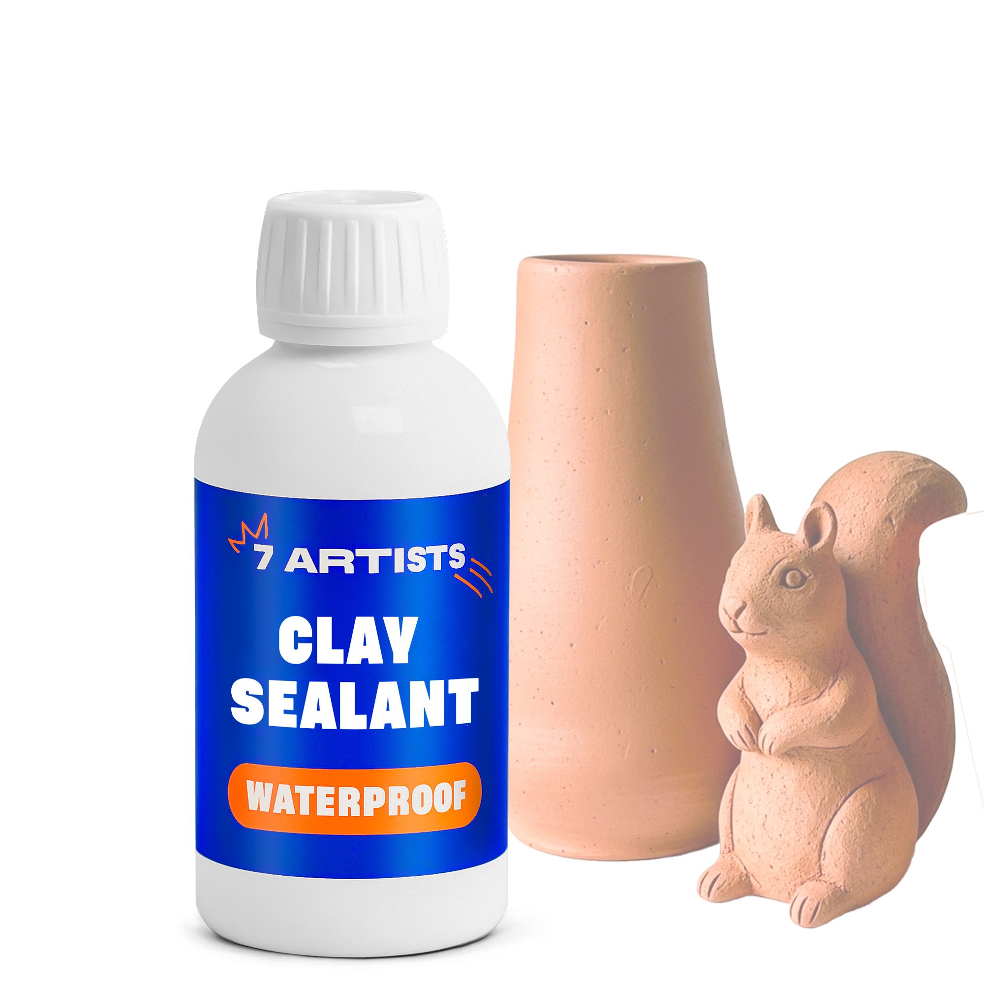 7 Artists Klarlack 7 Artists Tondicht - Ton Versiegelung Transparent für Bastelton, 125 ml, 250 ml