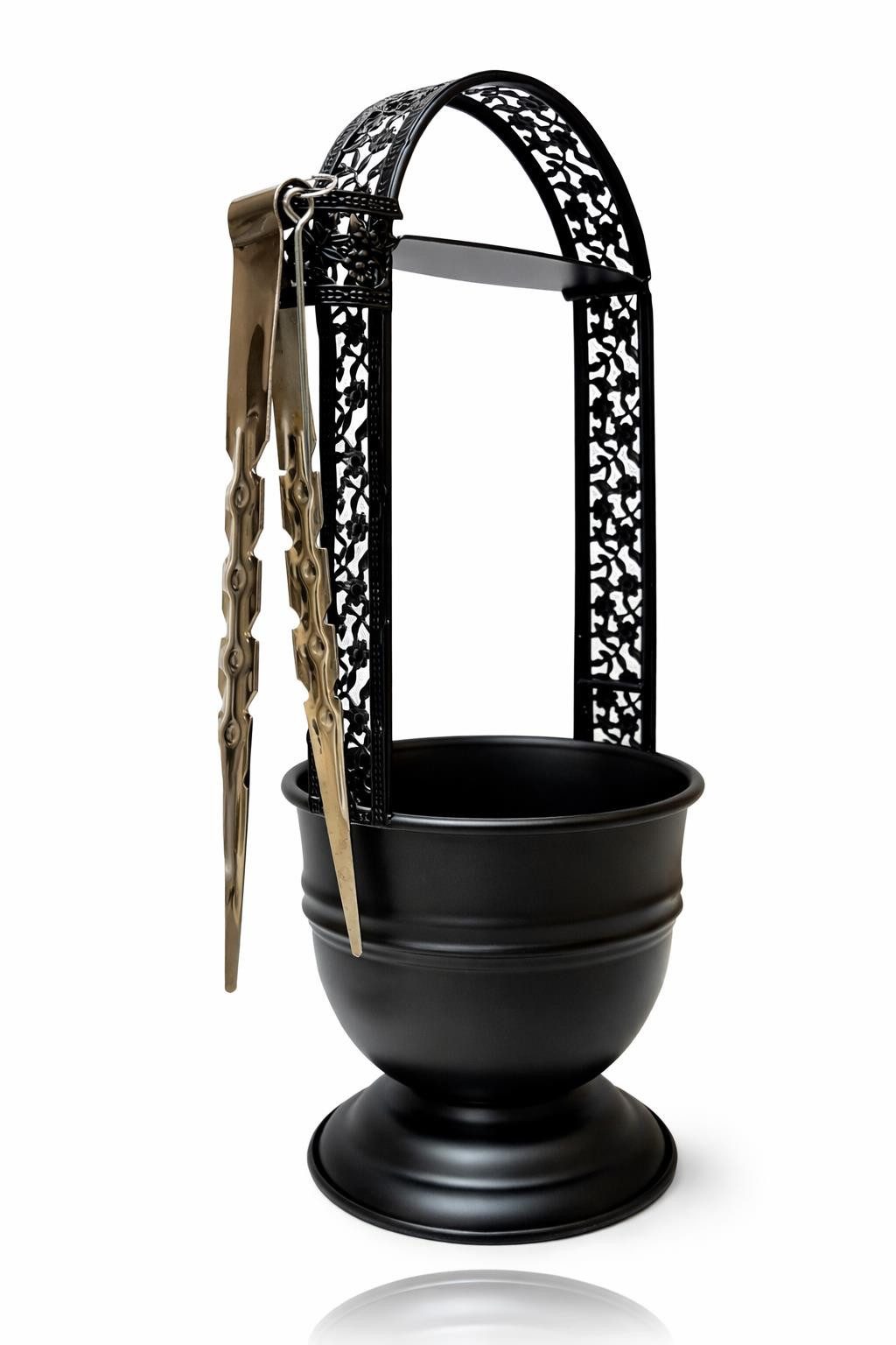 BAYLI Kohlekorb Bayli Shisha Kohlebehälter + 21,5 cm Kohlezange mit Dorn, Kohlekorb